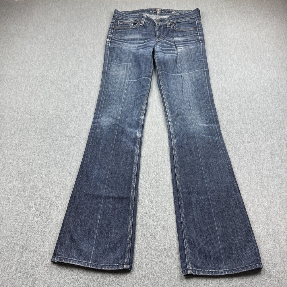 7 For All Mankind Jeans Womens 26X32 Blue Flynt Bootcut Low Rise Made In USA